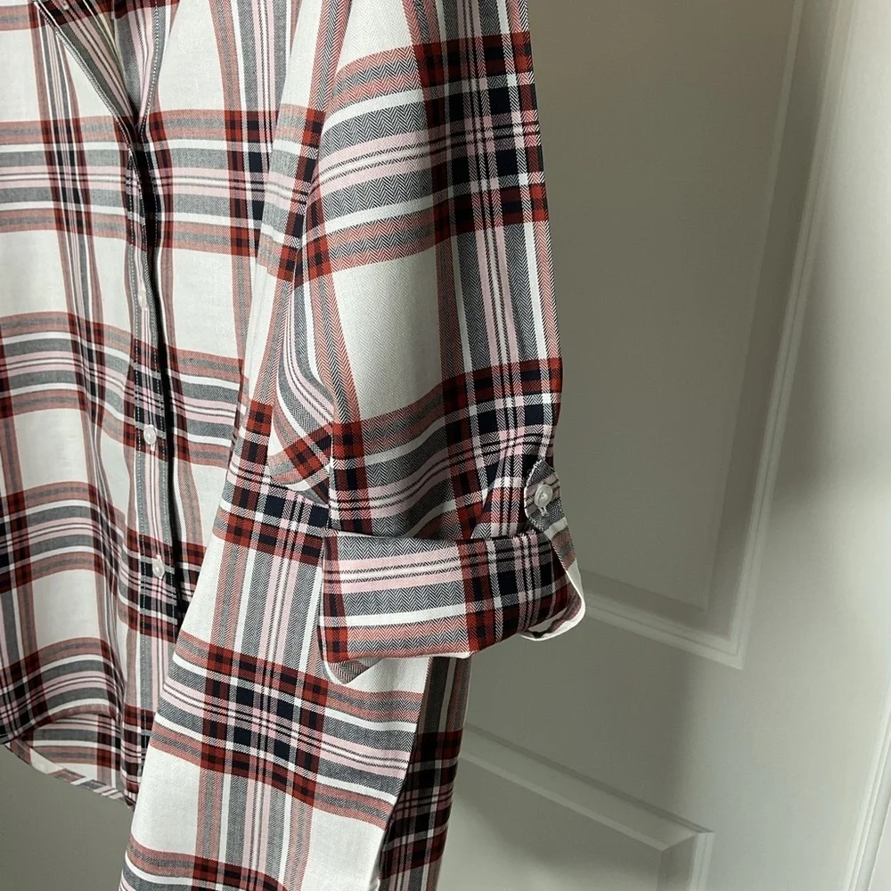 Barbour Bethwin Cloud Check Plaid Button Front Shirt, NWT - Picture 9 of 14